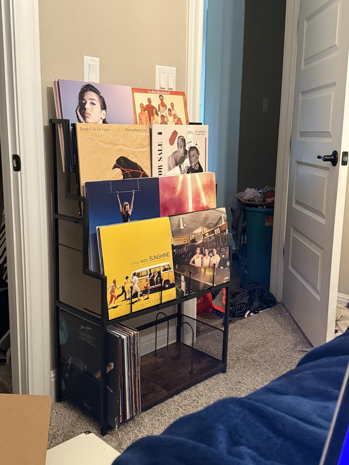 5-Tier Vinyl Record Storage Stand Holder with Record Display Shelf, Large Capacity Vinyl Organizer,150-280 Albums Storage Metal Record Rack for LP, CD, DVD, Magazine, Books customer photo 1