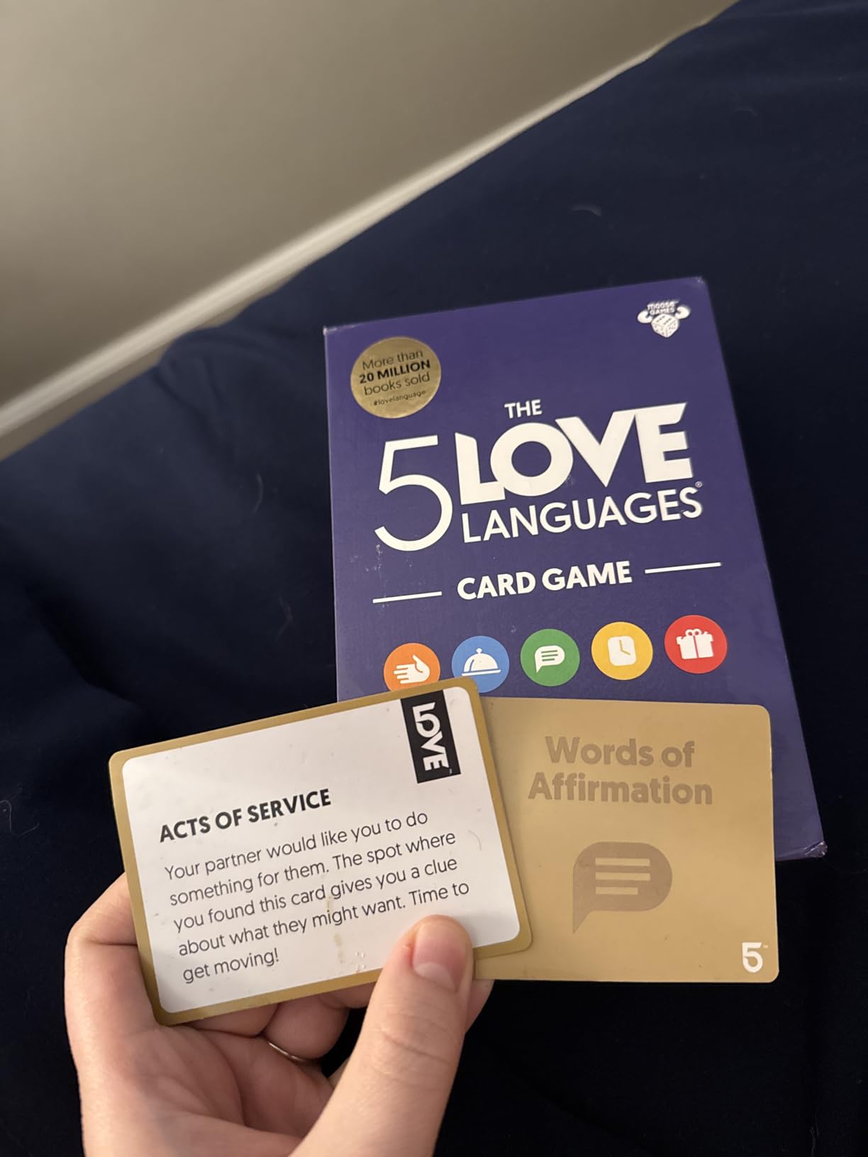 The 5 Love Languages Card Game, Discover More About Yourself & Your Partner, 300 Prompt Cards to Spark Deep, Meaningful Conversations, Create New Date Ideas and Fun Quiz Questions for 2 Players, 16+ customer photo 1