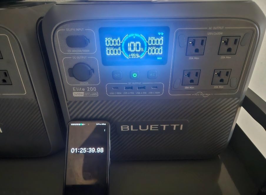 Renogy Elite 200 V2 Portable Power Station, 2073.6Wh LFP Battery Backup w/ 4 2600W AC Outlets (3900W Power Lifting), 0-80% Fast Charging in 50 Min, Solar Generator for Camping, Off-grid and Emergency customer photo 1