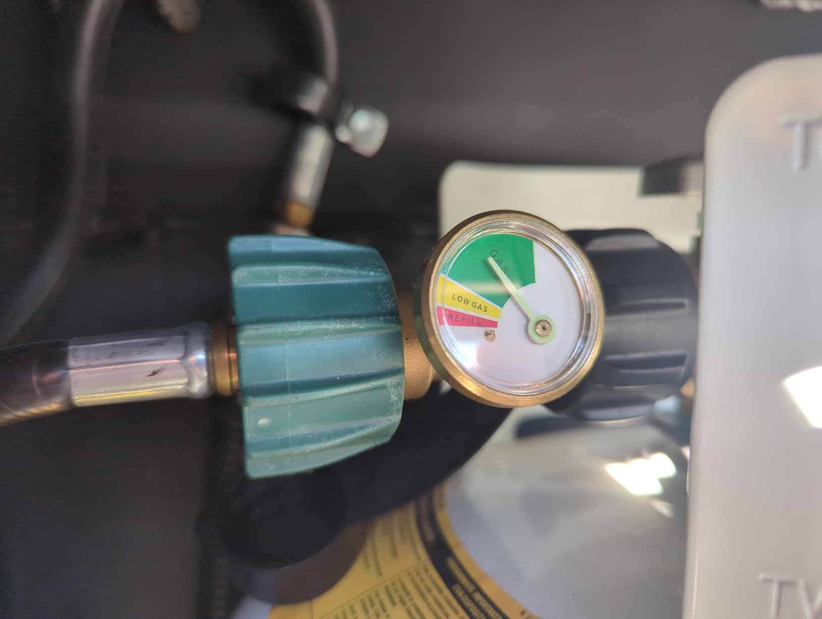 2 PCS Propane Tank Gauge with Leak Detector, Universal Level Indicator for 5-40lb Tanks, Compatible with Camping Stoves, Heater, BBQ Grills, Gas Burners and More, QCC 1/Type 1 Connection customer photo 1