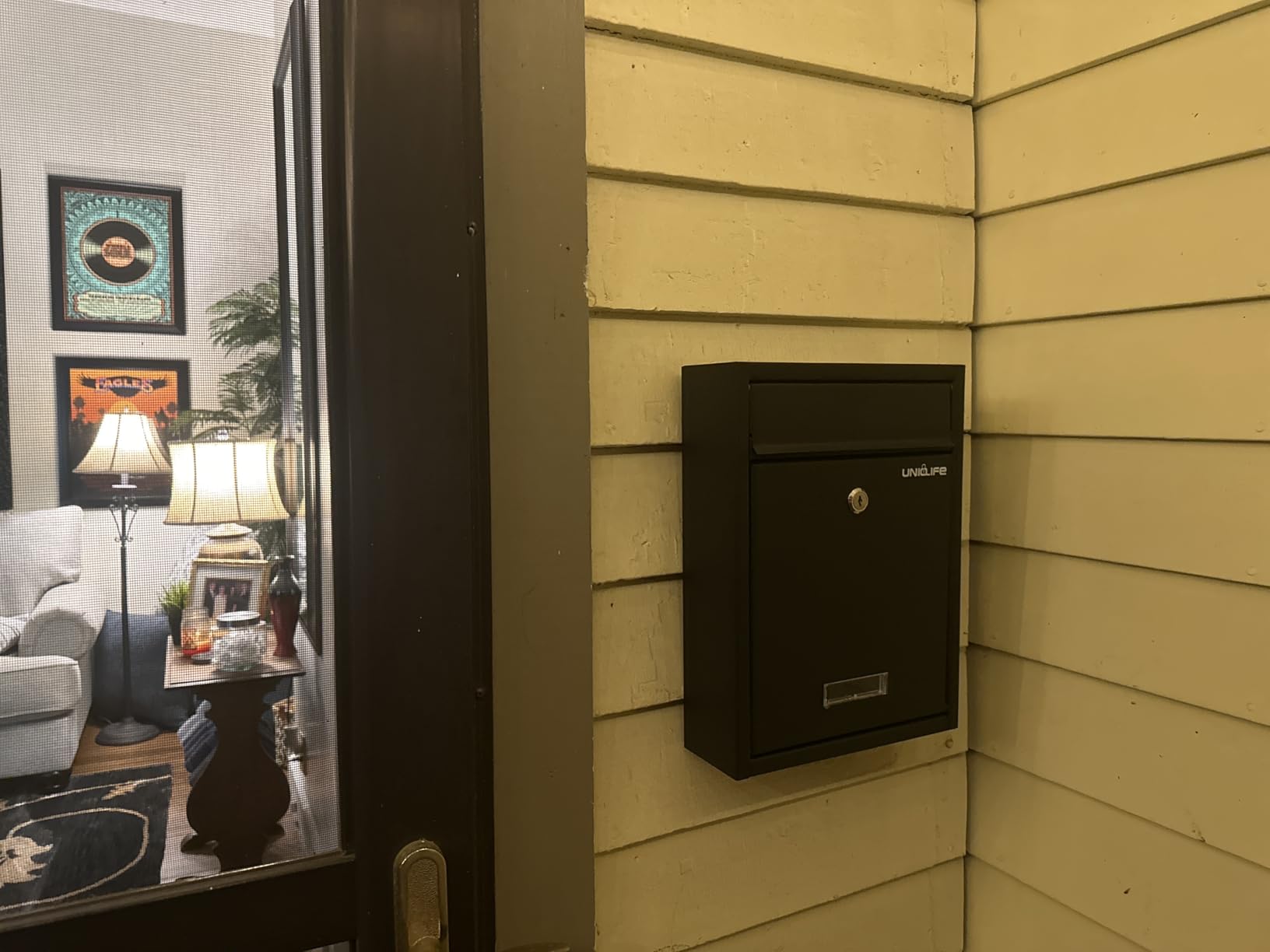 Uniclife Wall Mount Mailbox for Outside, Locking Mail Box, Large Mailbox with Key Lock, Security Mail Box for House customer photo 1