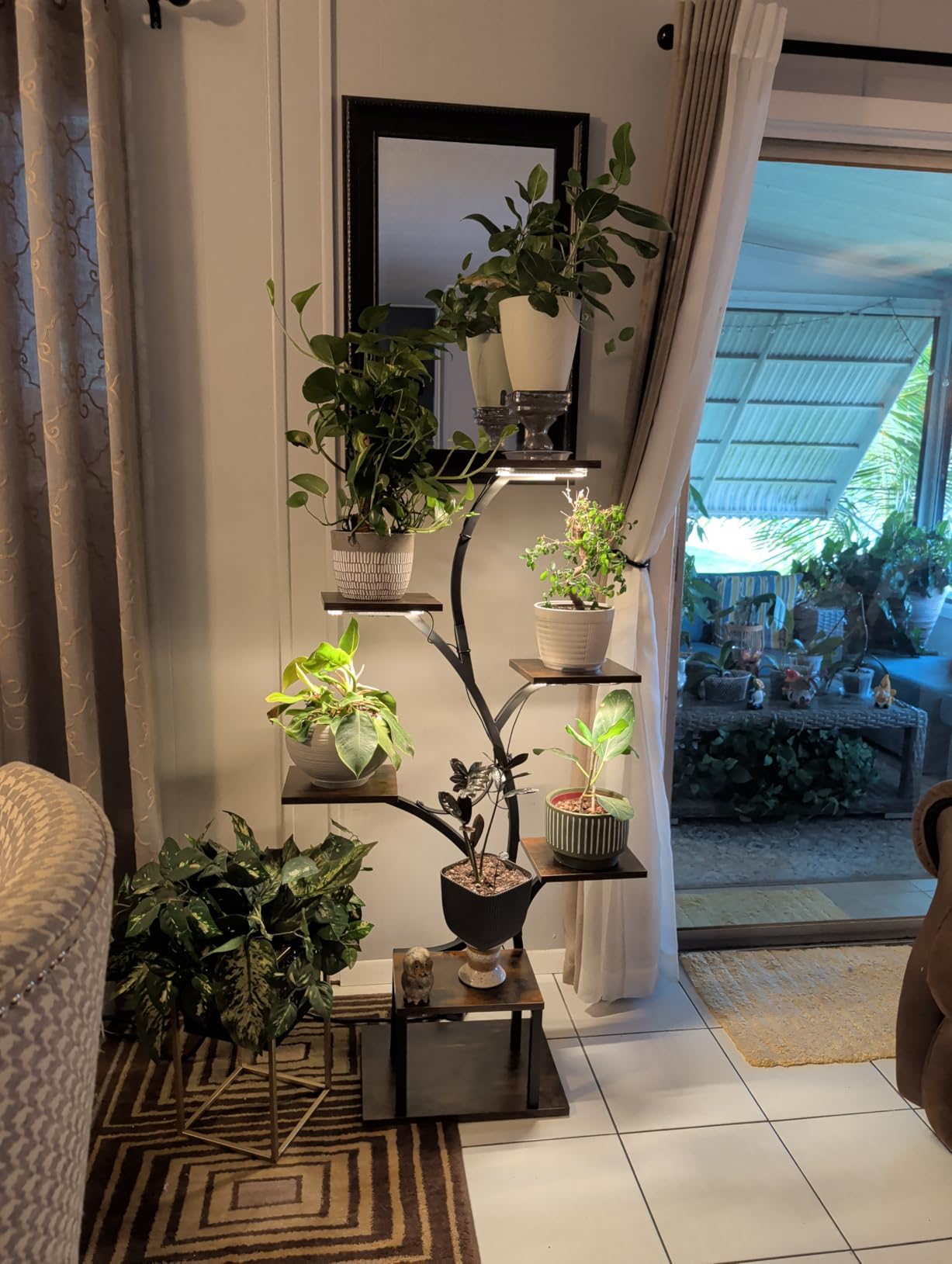 Plant Stand Indoor with Grow Lights, 7 Tiered Indoor Plant Shelf, 49