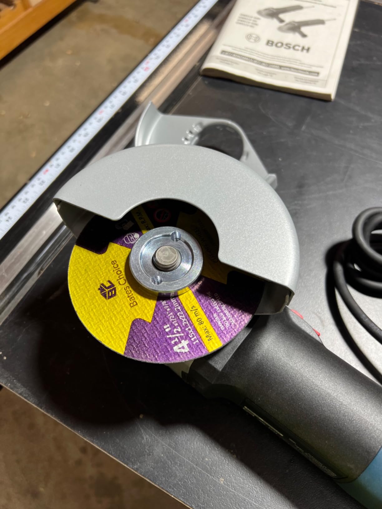 BOSCH GWS14-50 5 In. Angle Grinder | Compact, Powerful 13-Amp Motor with Slide Switch customer photo 2