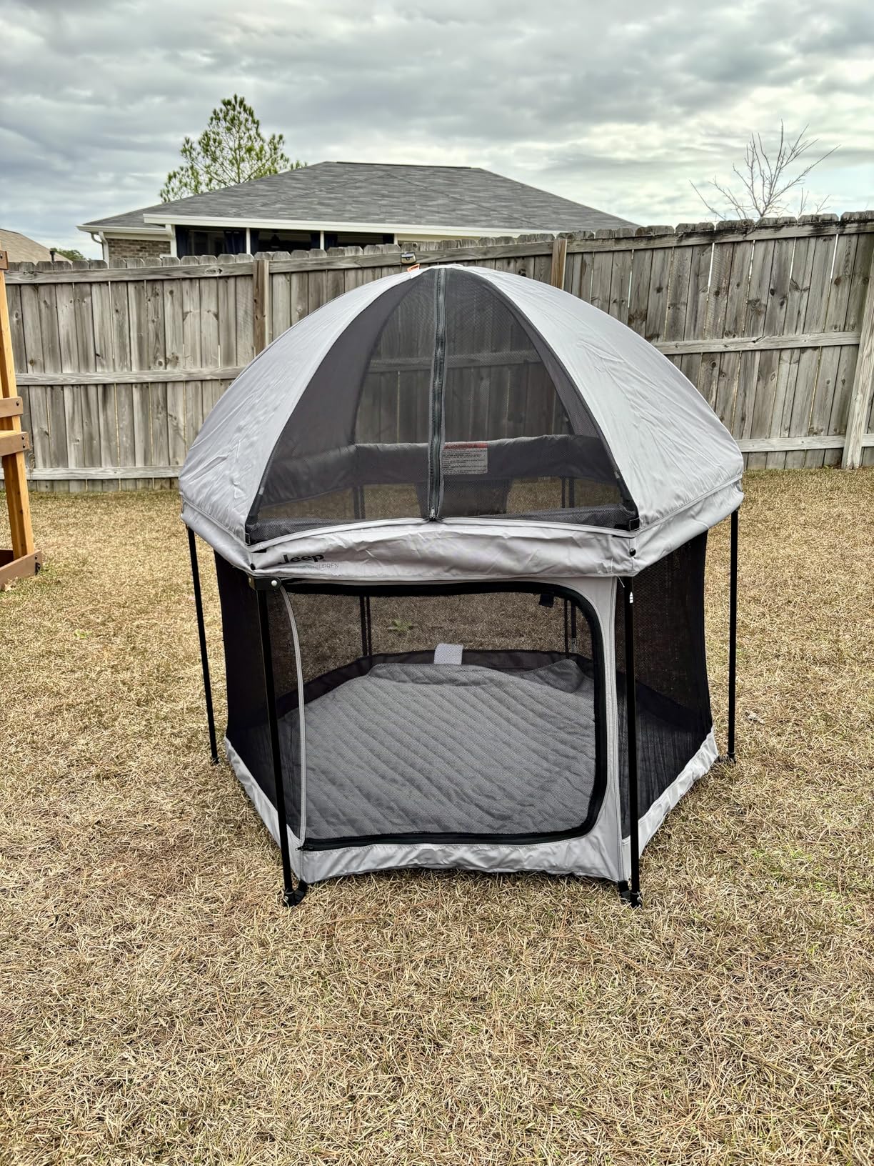 Jeep Hexagon Pop Up Play Yard with Removable Canopy | Ideal for Indoor and Outdoor Use, Olive Green customer photo 1