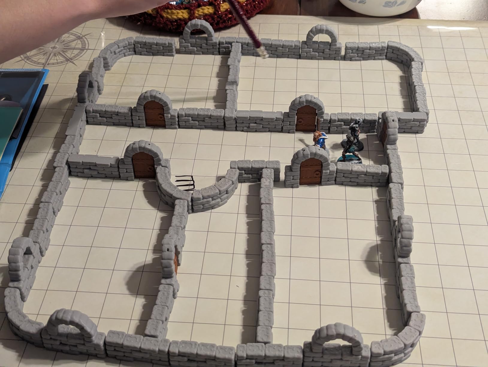 Dungeon Walls 40pcs 28mm Miniature RPG Modular System DND Terrain Building Accessories for Tabletop Role Playing Scenes, Gift of Christmas Halloween for DM customer photo 1