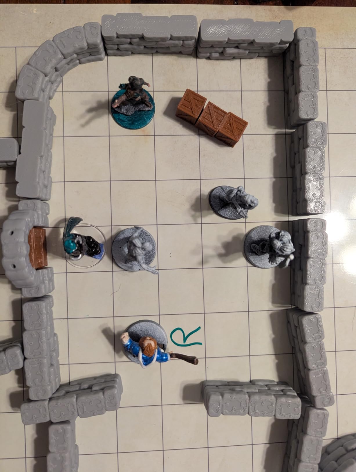 Dungeon Walls 40pcs 28mm Miniature RPG Modular System DND Terrain Building Accessories for Tabletop Role Playing Scenes, Gift of Christmas Halloween for DM customer photo 2