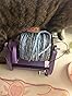 Household Electric Spinning Wheel, Mini Wool Spinning Wheel - Forward/Reverse Switching+Max Speed 800RPM+Capacity 4oz(120G), for Wool Fibre Twisting, 3 Spools, Purple customer photo 2