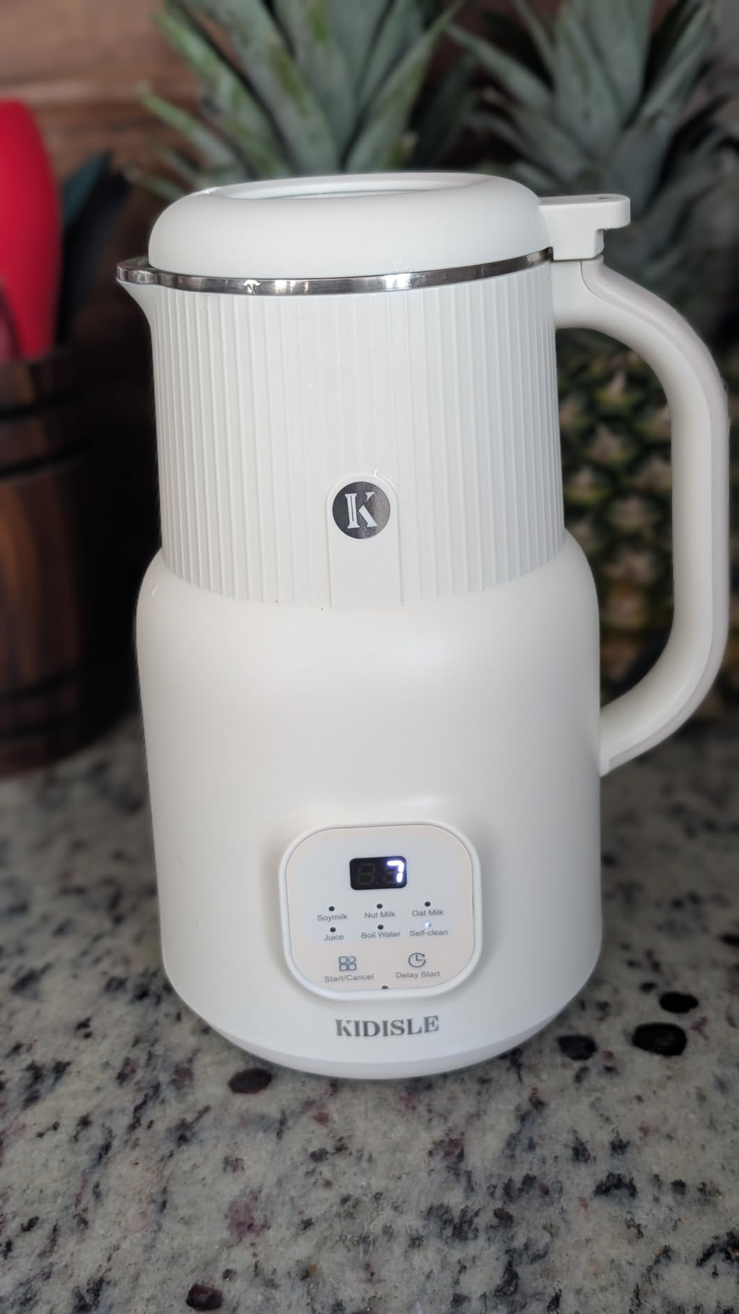 Automatic Nut Milk Maker, 20oz Homemade Almond, Oat, Coconut, Soy, Plant Based Milks and Non-Dairy Beverages with Delay Start/Keep Warm/Self-Cleaning/Boil Water, White customer photo 2