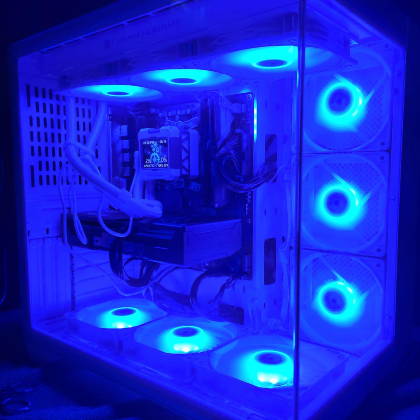 F600 PC Case - Pre-Installed 7 PWM ARGB Fan, ATX Mid-Tower Gaming PC Case, 270° Panoramic Glass with Type-C, FOIFKIN (Black, F600) customer photo 2