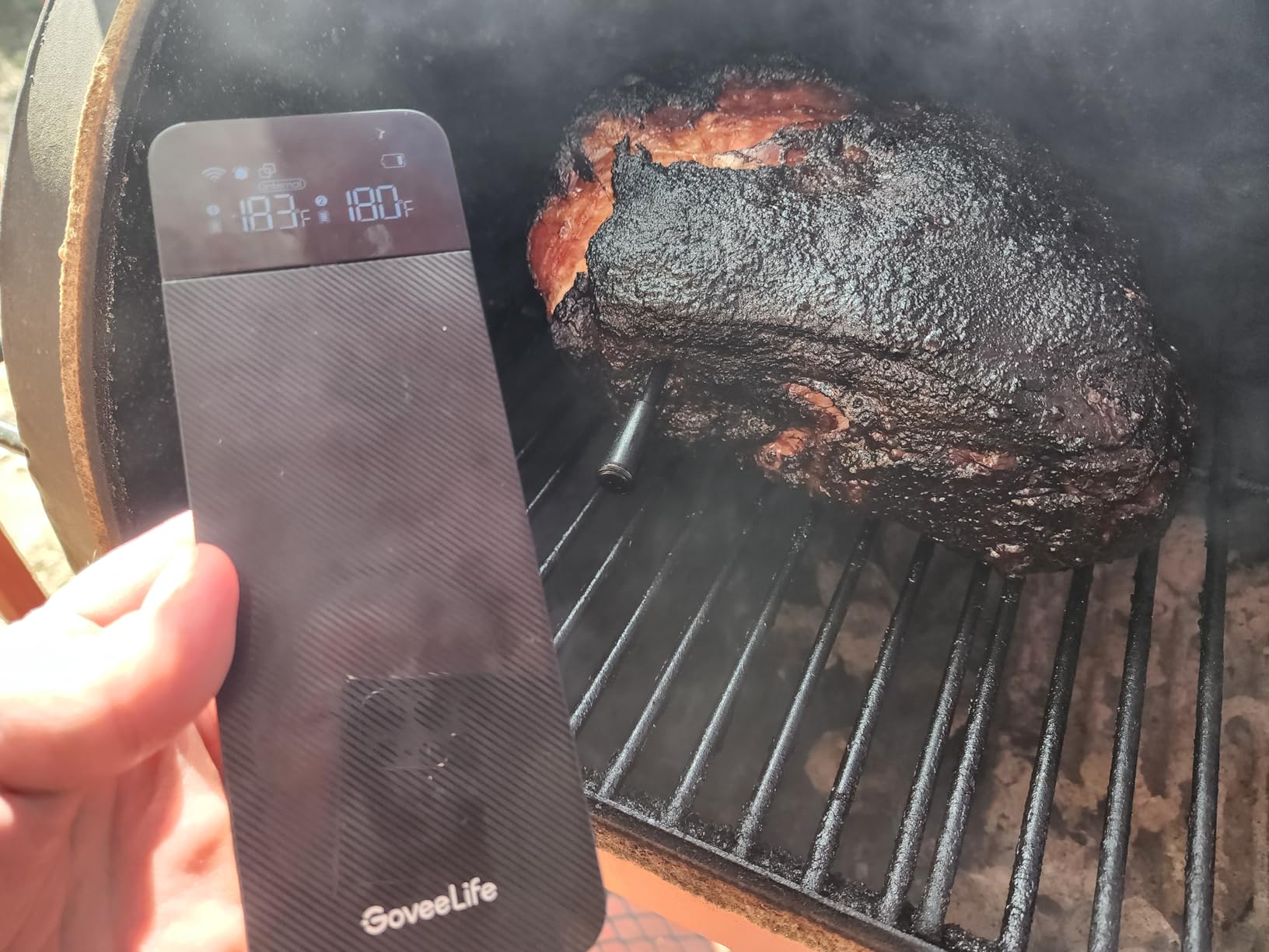 GoveeLife Smart Wireless Meat Thermometer 2 Probes with Stable Bluetooth WiFi Transmission, Digital Oven Thermometer with Accuracy+/-1.8F, IP68, Charge Magnetic Base, Alarm, for BBQ, Grill, Smoker customer photo 2