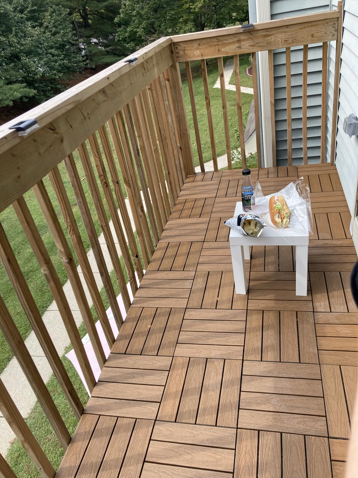 NewTechWood UltraShield Naturale 1 ft. x 1 ft. Quick Deck Outdoor Composite Deck Tile (10 sq. ft. Per Box) - Argentinian Silver Gray customer photo 1