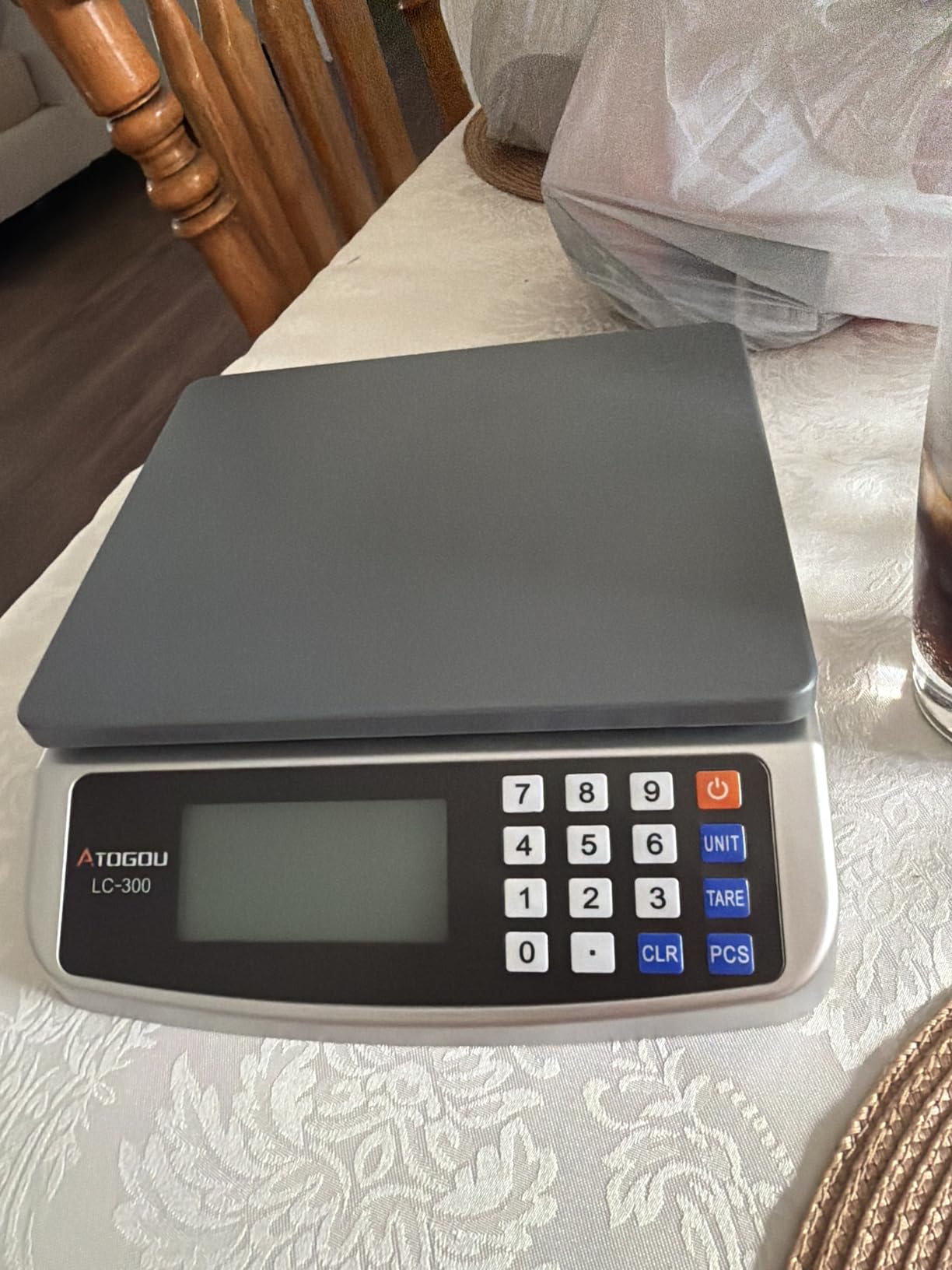 Atogou 66lb Food Scale, Commercial Kitchen Scale with Price Computing, Plug-in Usable, 0.05oz/1g, 304 Stainless Steel, for Cooking, Vegetables, Farm, Industry, Counting. LC300 Silver customer photo 2
