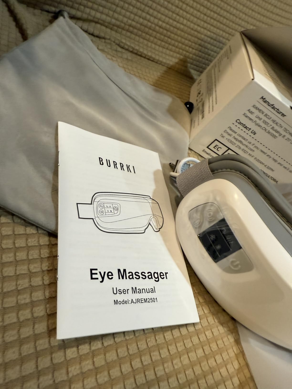 Eye Massager with Heat & Bluetooth Music, Heated Eye Mask for Migraines Relief, Reduce Strain, Headache Relief and Improve Sleep, Eye Care Device customer photo 2