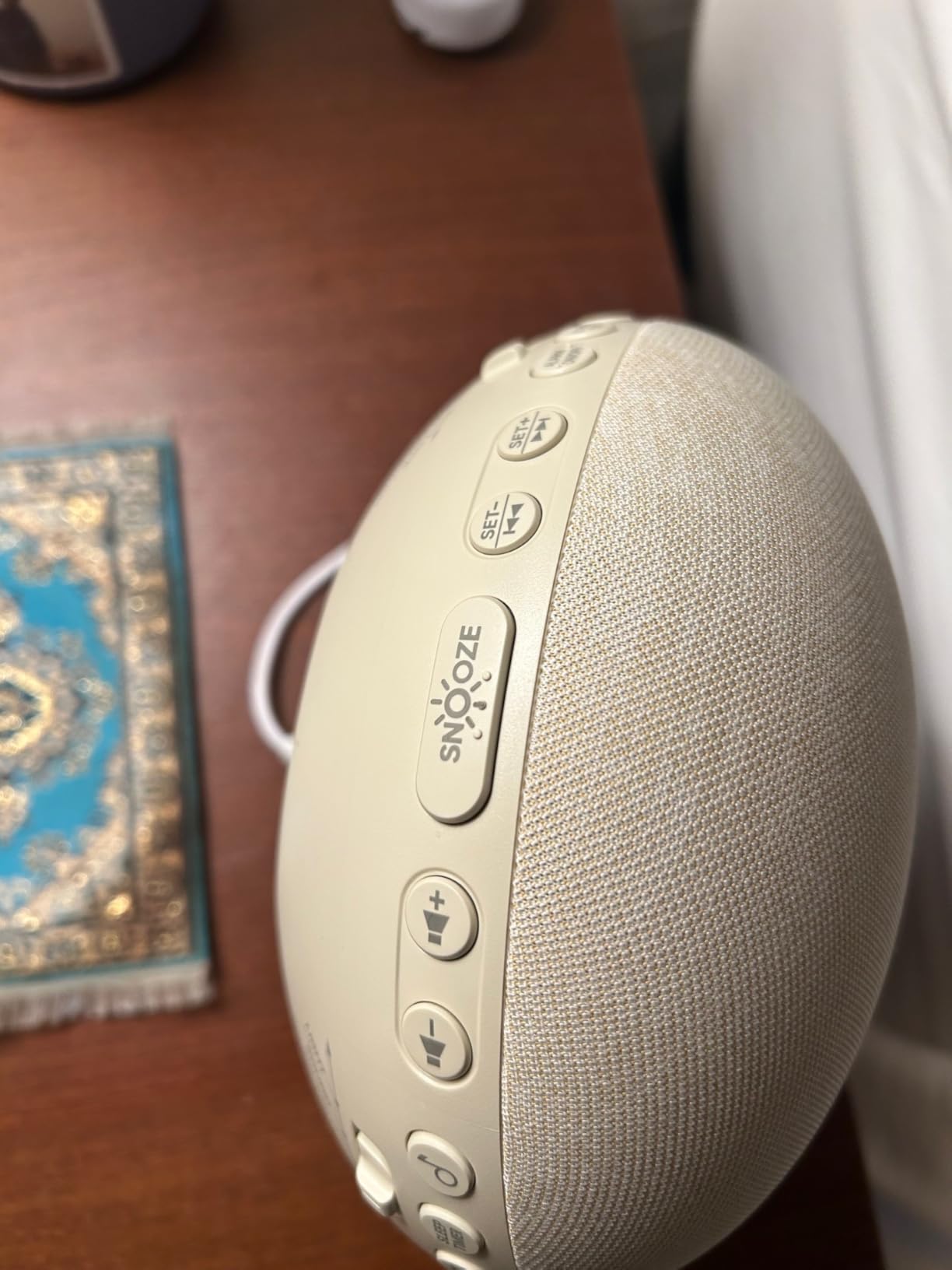 Sunrise Alarm Clock White Noise Machine: Natural Wake Up Light - Dimmable Clock with Bluetooth Speaker for Bedroom - 25 Sleep Sounds for Baby Adults Kids Putty customer photo 2