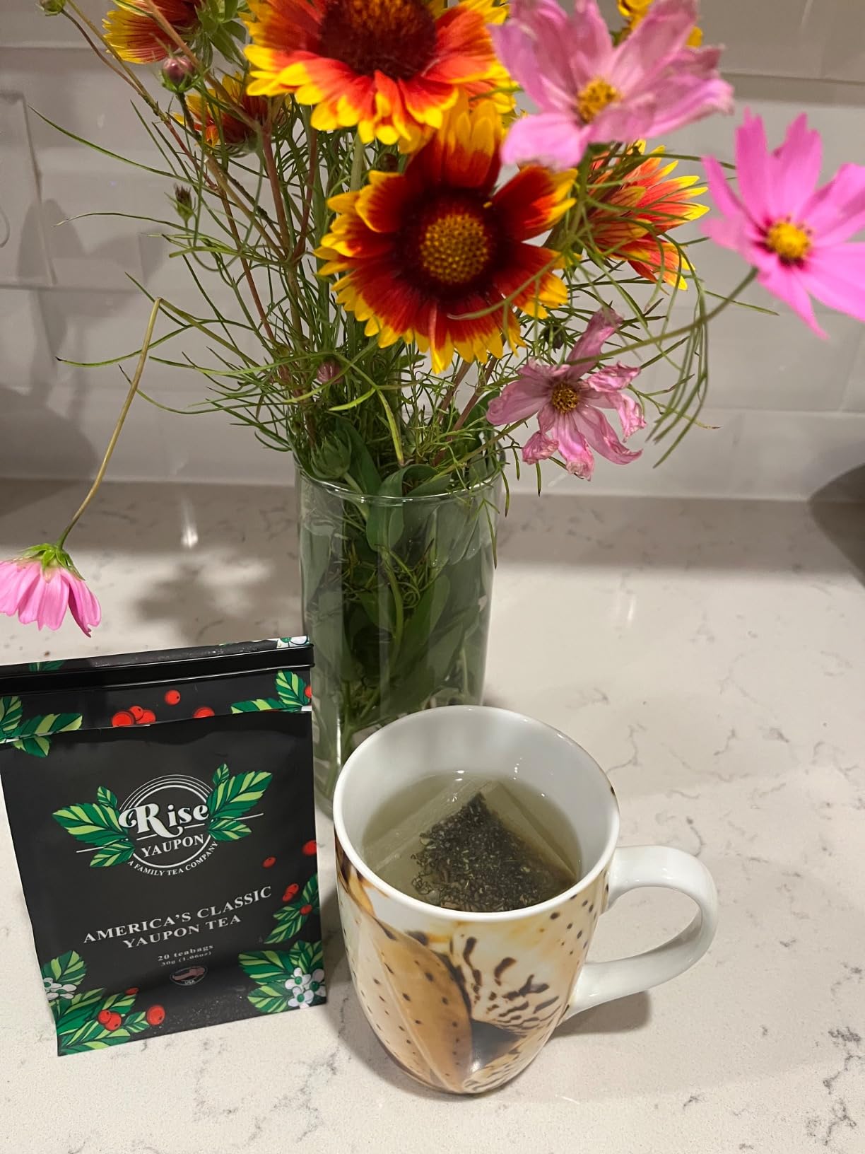 Rise Yaupon America's Classic Yaupon Holly Tea, 20 Tea Bags - Naturally Caffeinated, Never Bitter customer photo 1
