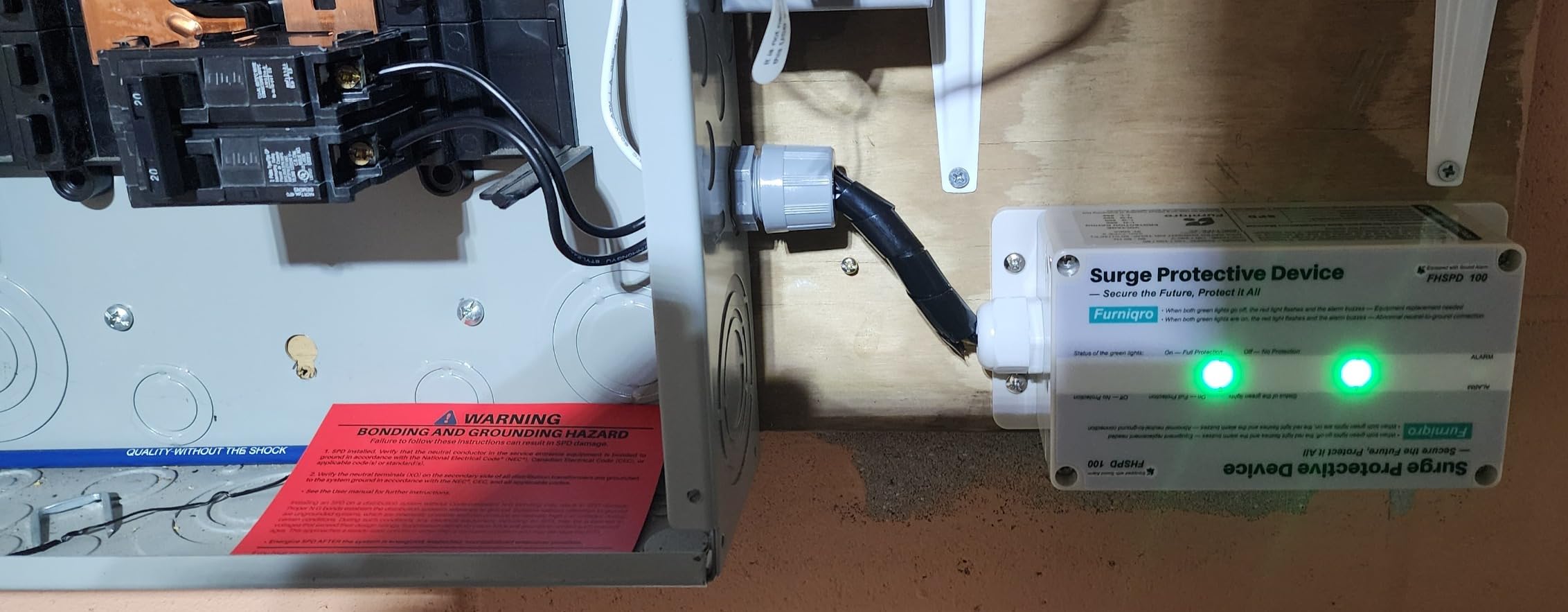 FHSPD140 Whole House Surge Protector FS140 Whole House Surge Protection Device Rated for 140,000 Amps, Whole Home Surge Protector, Indoor/Outdoor Use, 120/240V customer photo 2