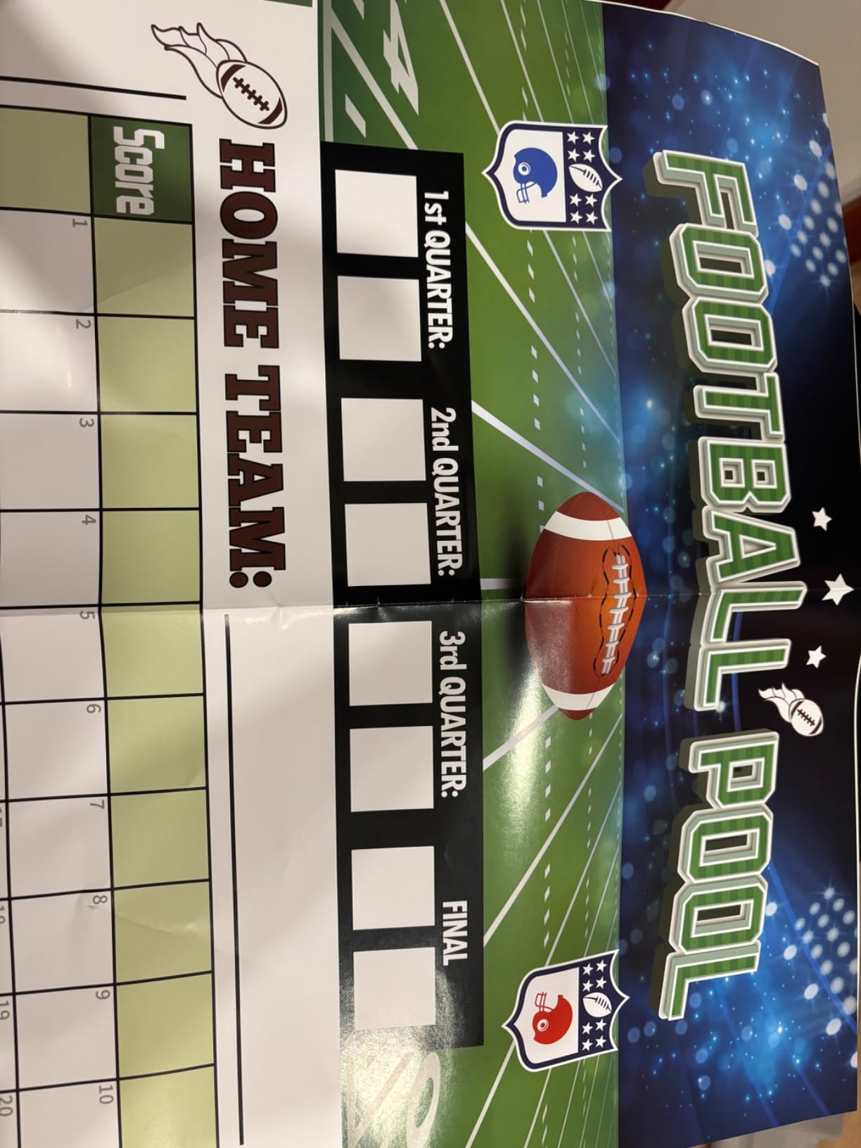 OHOME Football Party Decorations-27.5 x17.7 Inch-2 Pack Football Pool Poster Squares Board - Super Games Bowl Party Supplies Favors 2026 | Super Games Bowl Accessories Birthday Party Decorations customer photo 2
