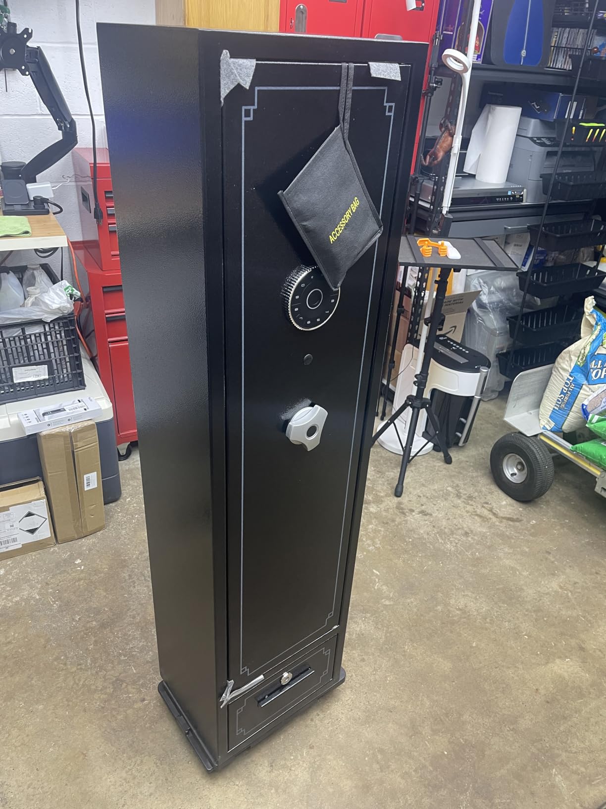 KAER 5-6 Gun Safe,Gun Safes for Rifle and Pistols,No Assembly Gun Cabinets,Rifle Safe,GunSafes for Rifle and Shotguns,Gun Safes & Cabinets with Drawer,Indoor Gun Rack,Removable Shelf (L) customer photo 2