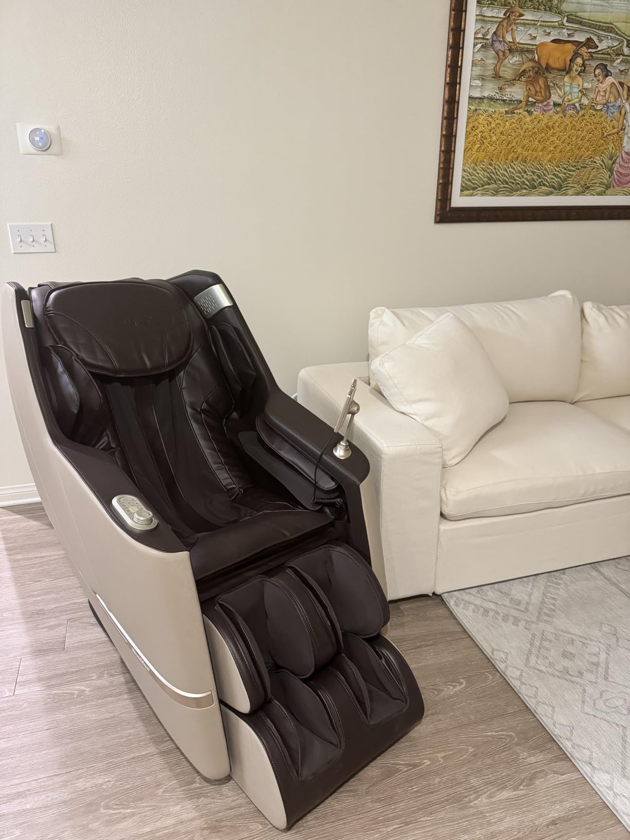 iBooMas Massage Chair, 2026 SL-Track Zero Gravity Shiatsu Massage Chairs Full Body and Recliner, 12 Modes, Body Scan, APP, Foot Rollers, Heat, Airbags, Bluetooth, Thai Stretch(Brown) customer photo 1