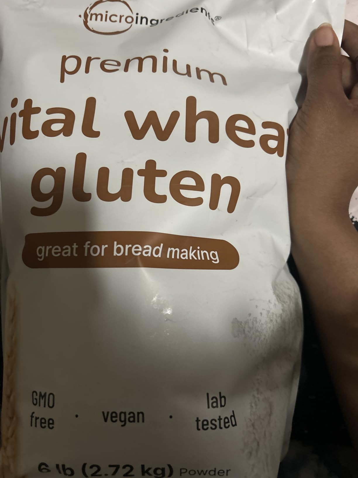 Premium Vital Wheat Gluten, 6lbs Powder | Great for Bread Making & Seitan | 24g High Protein Per Serving customer photo 1