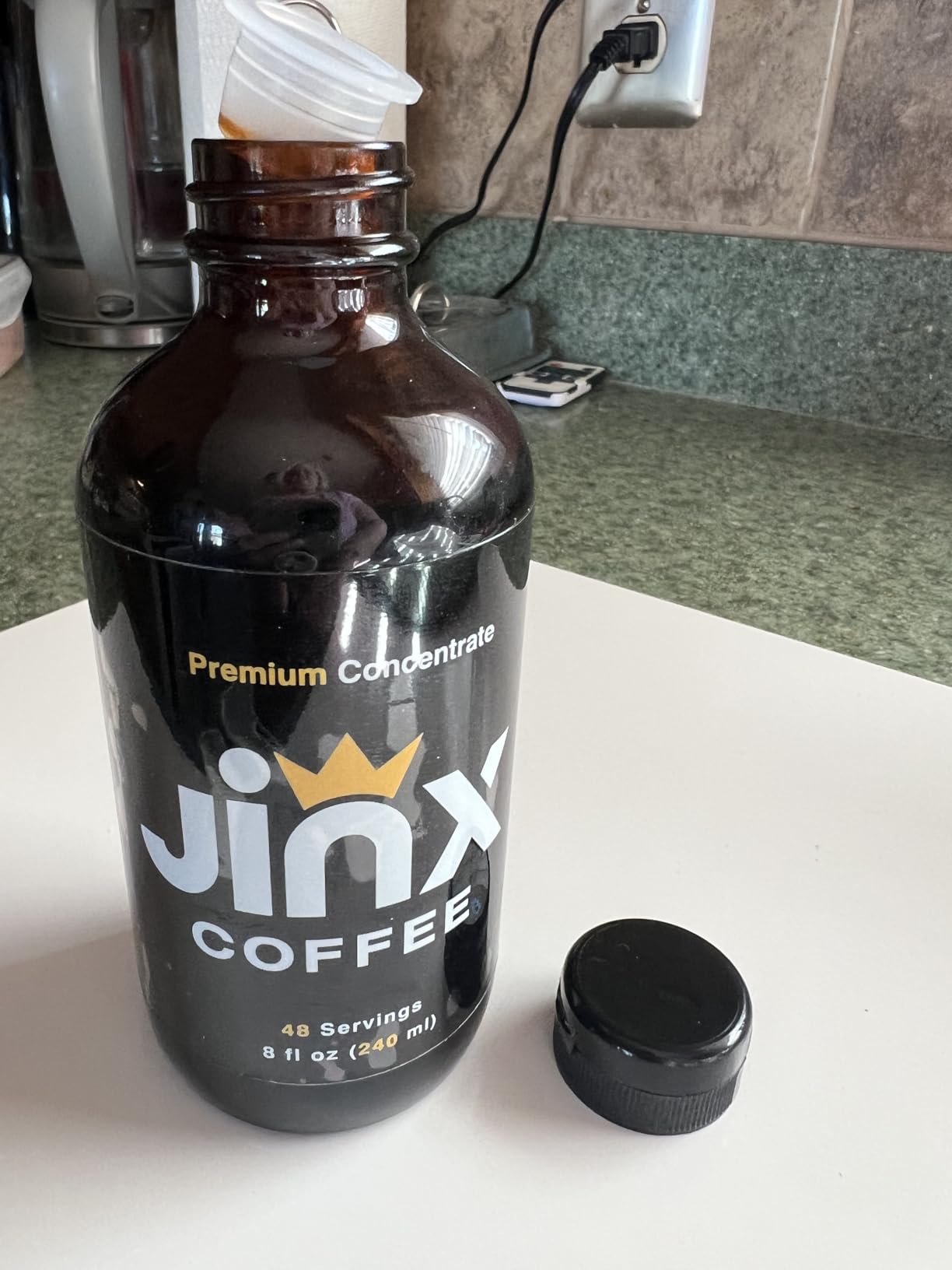 Jinx Coffee Concentrate - 50x Stronger Cold Brew Coffee | Strong Caffeine Concentrated Liquid, Perfect for Instant Hot or Iced Coffees, Cold Brew Concentrate, Hot Drinks, and Instant Espresso | 48 Servings customer photo 1