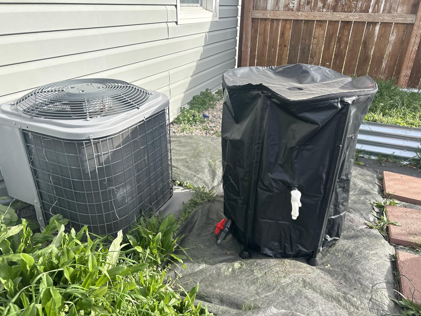 Collapsible Rain Barrel Water Storage Containers-53 Gallon Portable Rainwater Collect System Water Tank to Collect Rainwater from Gutter Downspout customer photo 1