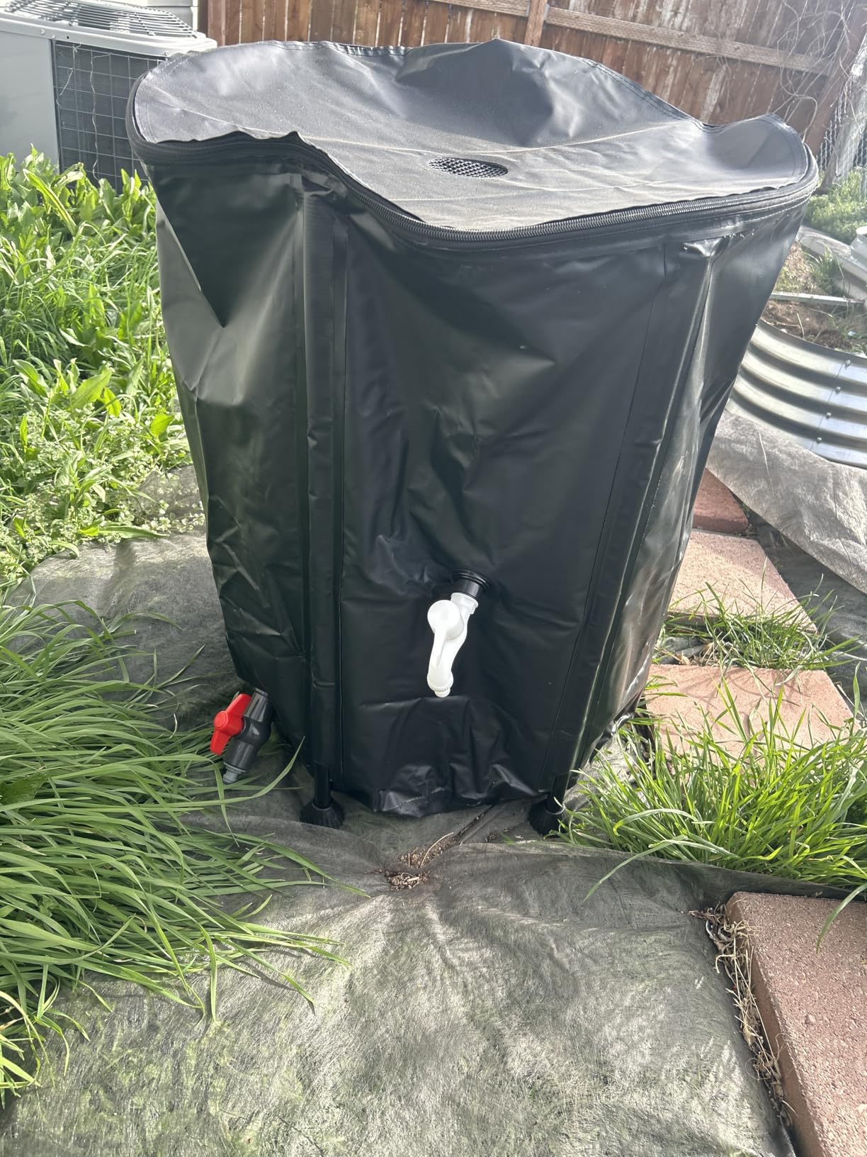 Collapsible Rain Barrel Water Storage Containers-53 Gallon Portable Rainwater Collect System Water Tank to Collect Rainwater from Gutter Downspout customer photo 2