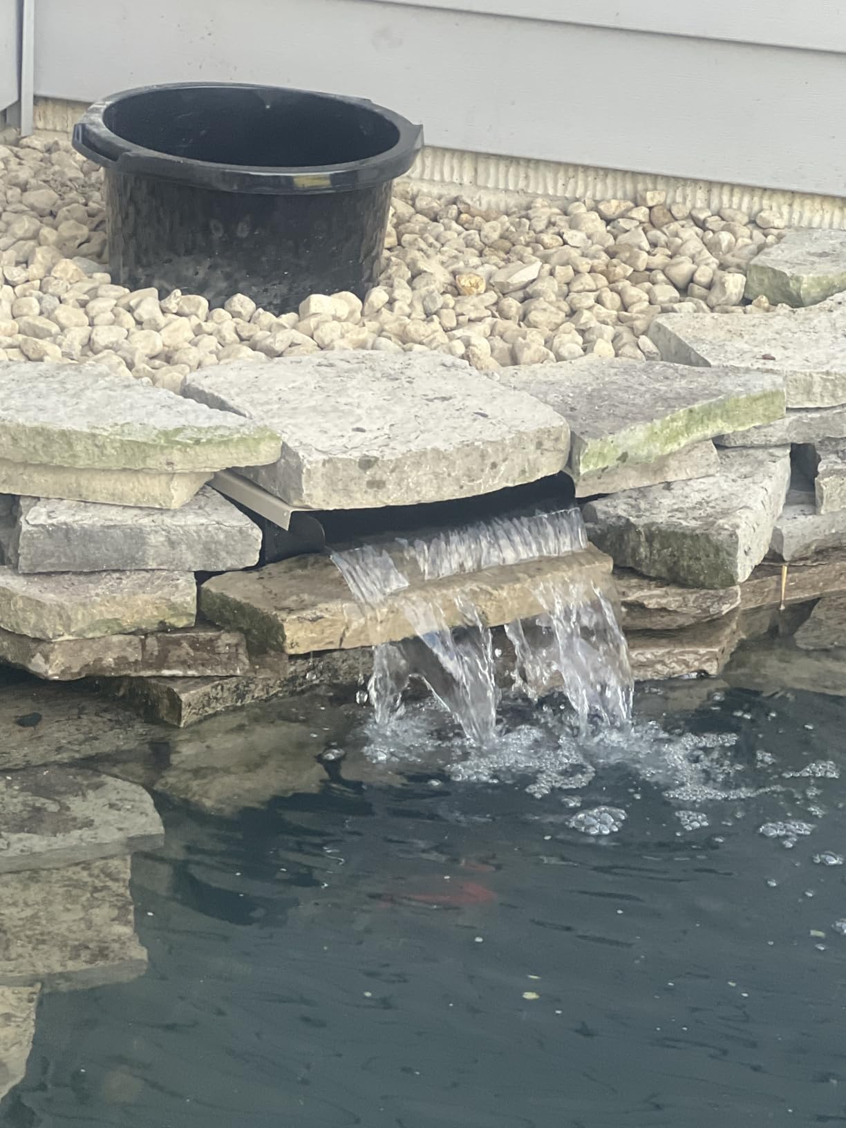NFESOLAR Pond Waterfall Spillway Kit for Outdoor Pond up to 2000 Gallons, Includes 12.2