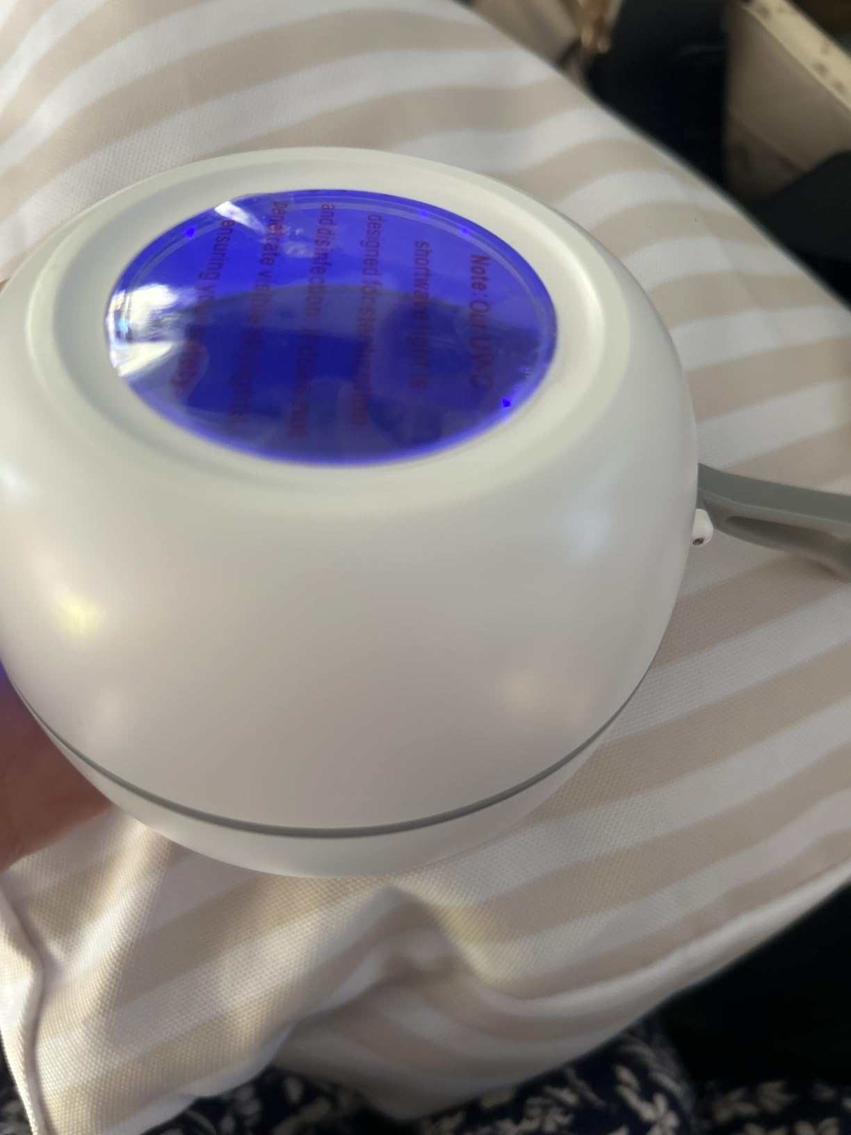Portable Pacifier Sanitizer, UV Light Sanitizer Box, 99.99% Cleaned in 3 Minutes, 90 Disinfection Cycles, USB Rechargeable, Baby Pacifier Sanitizer On the Go customer photo 1