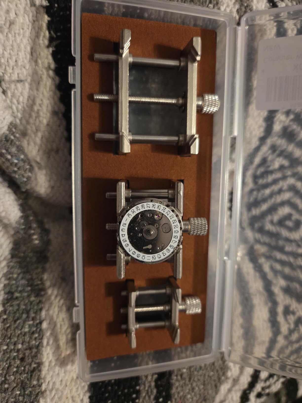 Cunyuer Watch Movement Holder, 3 PCS Metal Reversible Watch Movement Holder, Watch Repair Tool for Movement or Work with Mounted Dials, 1.8/1.5/1 inch customer photo 1