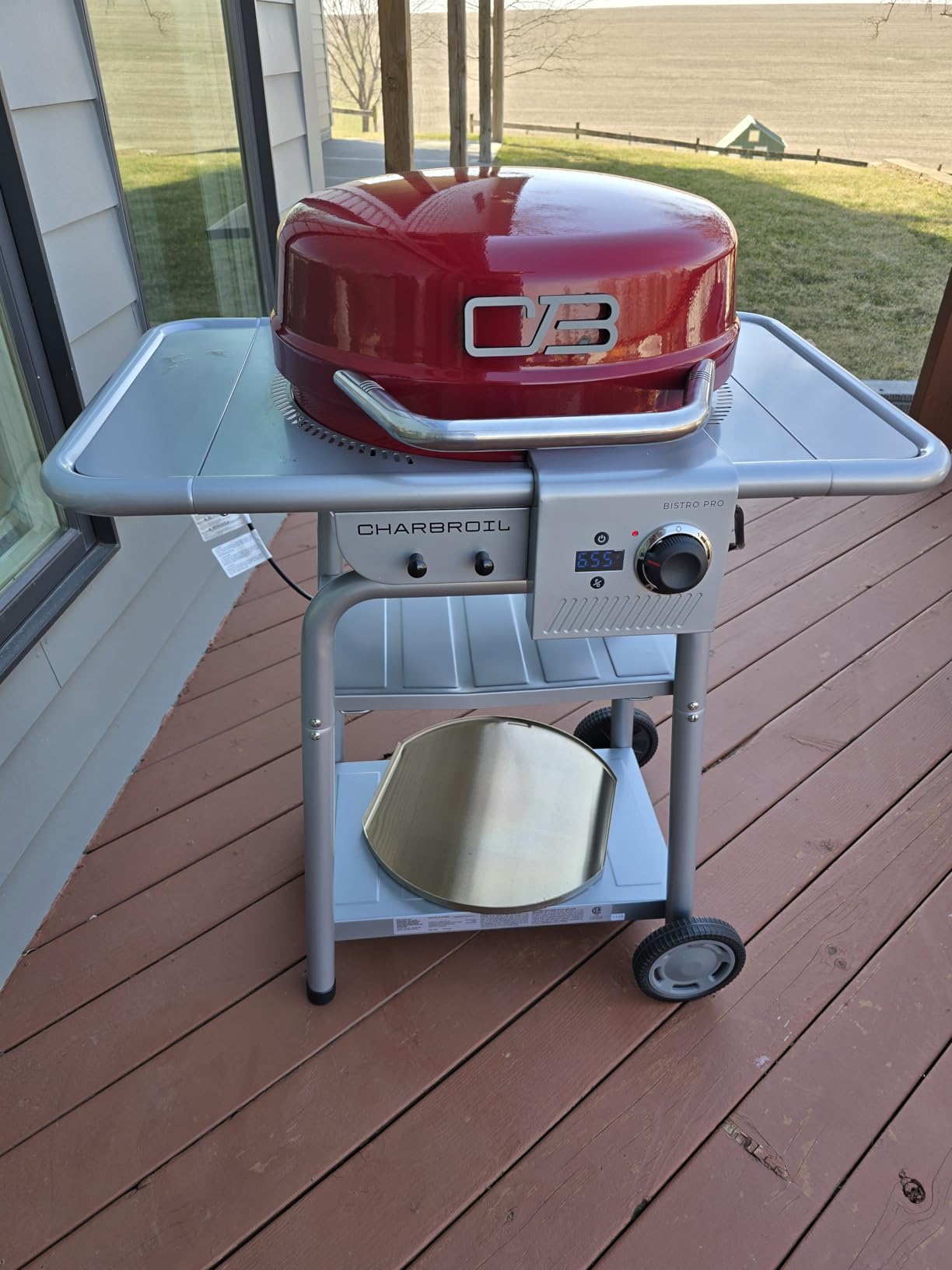 Charbroil 3-in-1 Dual Fuel Outdoor Bistro Pro Electric Grill & Griddle + Charcoal Mode BBQ, Black - 25302145 customer photo 2