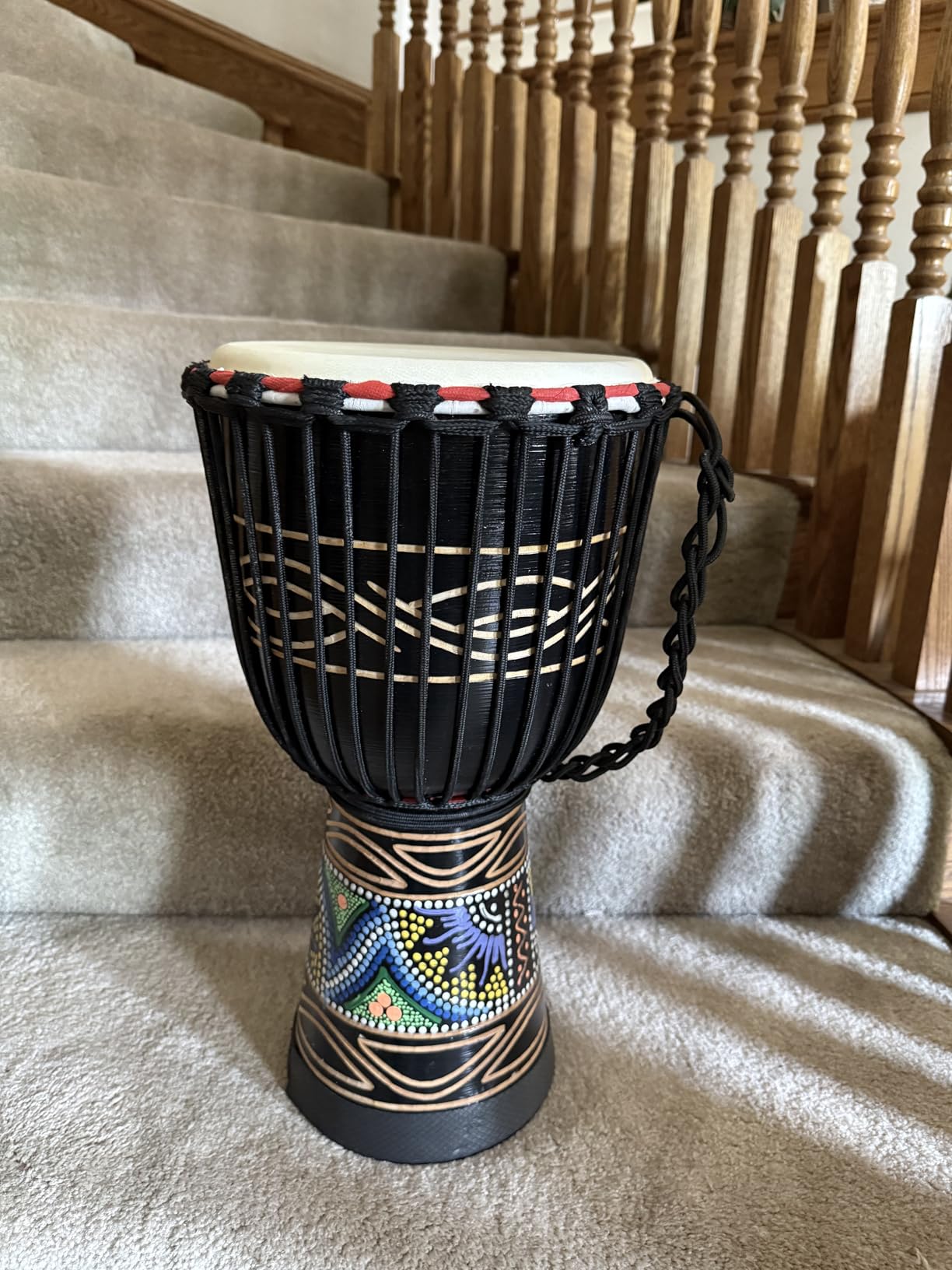Djembe Drum for Adults, African Drum 10'' x 20'' Mahogany Goatskin Drumhead Hand Drums for Beginners customer photo 1