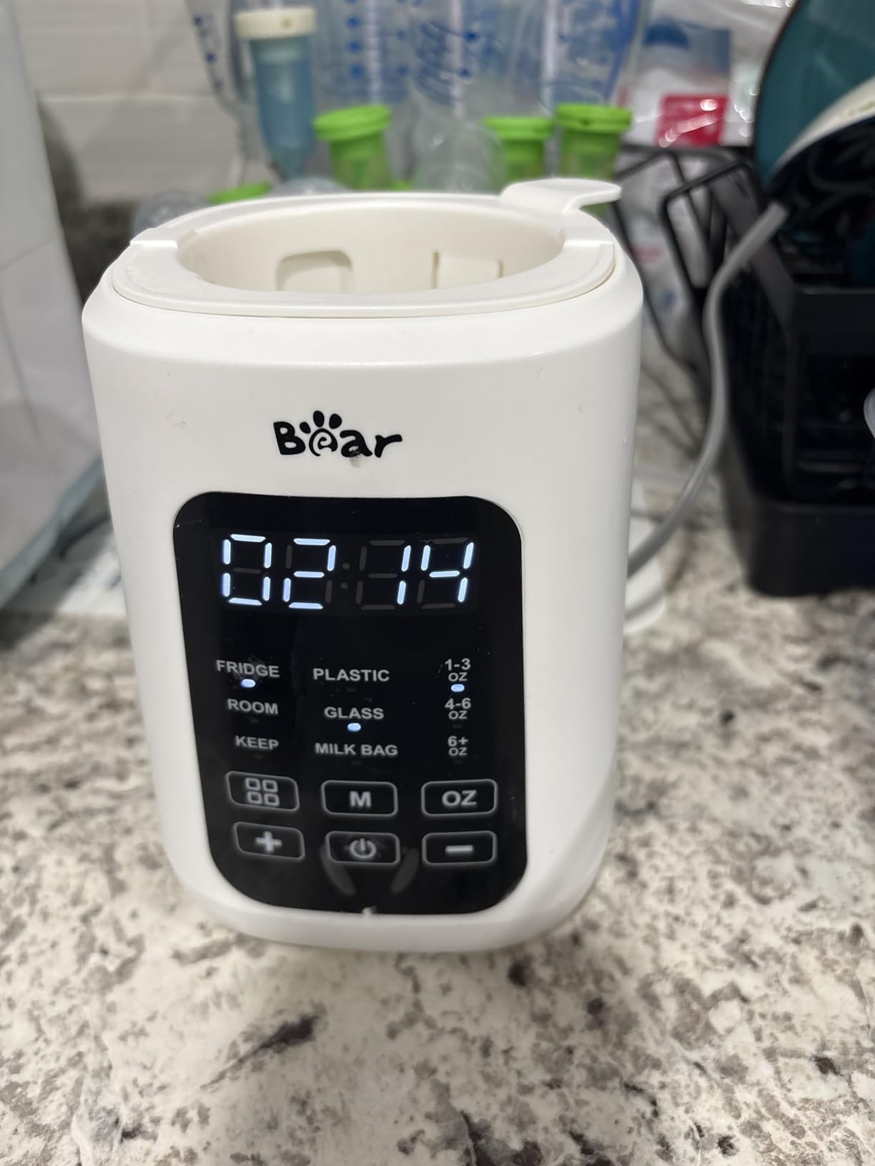 Bear Baby Bottle Warmer, Milk Warmer Breastmilk Bag Formula Fast Warming for New Born Baby Bottles, with Time Temp Control Automatic Shut Off at Home Use customer photo 2