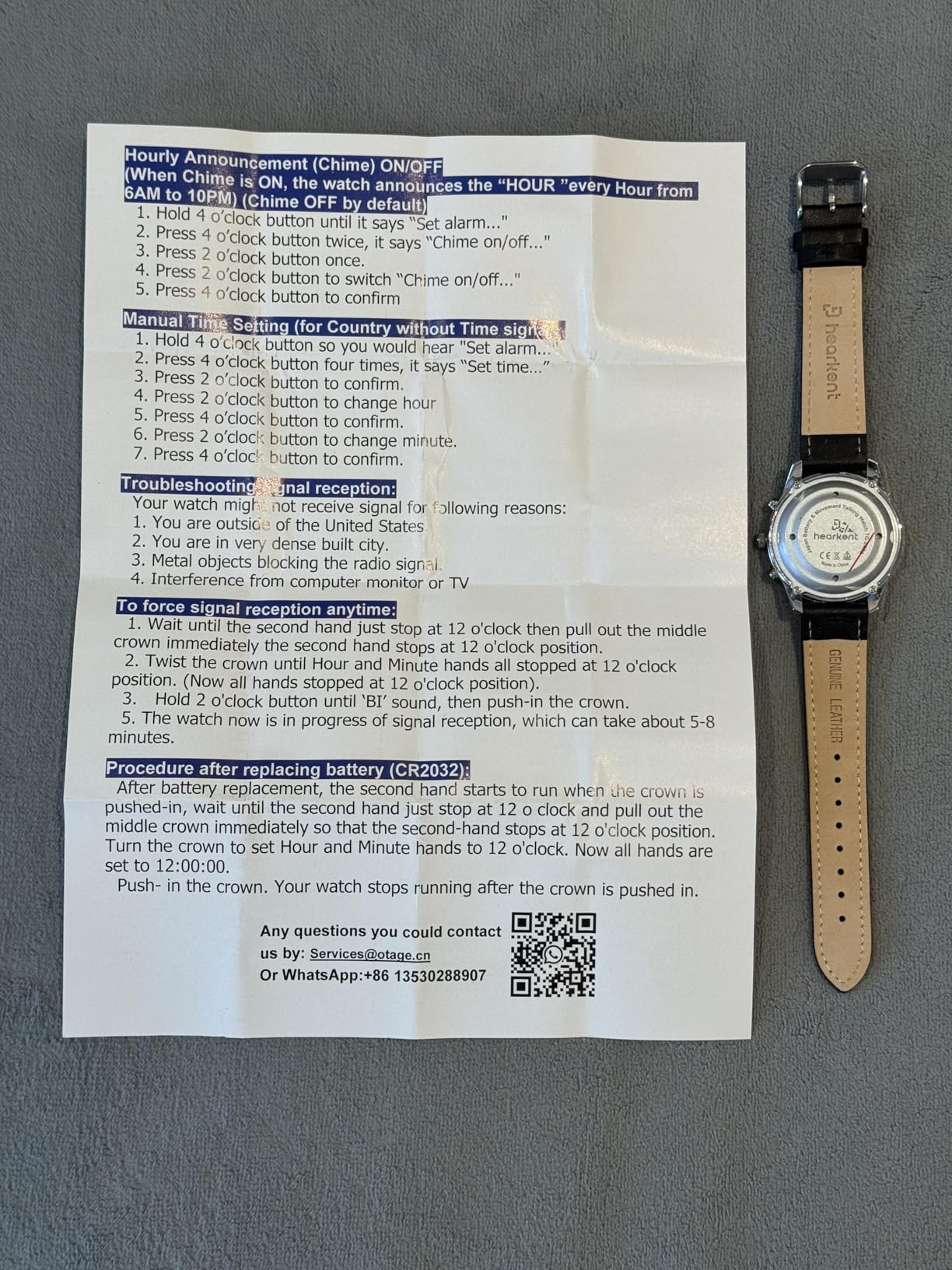 Hearkent Atomic Talking Watches for Visually Impaired, American Accent Voice, Roman Numerals Watch with Leather Band, Speaks Time & Date, Ideal Watch for Elderly & Blind People customer photo 1