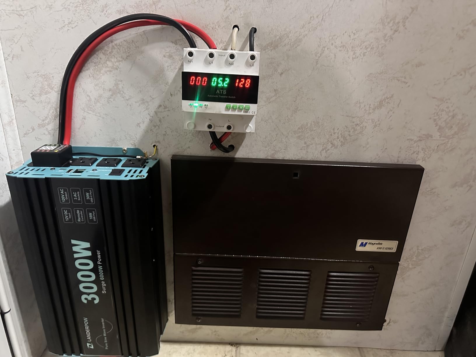 63A 110V Automatic/Manual Transfer Switch, DIN Rail Mount 110V for Generator Backup Power & Gas Furnace, 50/60Hz, LED Display, CE Certified customer photo 2