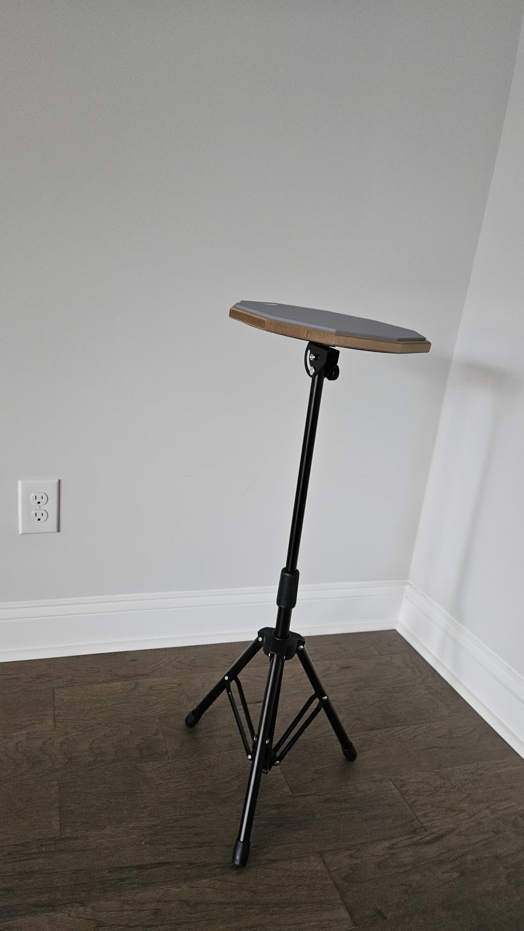 Drum Practice Pad Snare Drum Stand Set 12 In With Double Sided Silent Drum Pad, Drum sticks, Carrying Bag Adjustable Stand customer photo 1