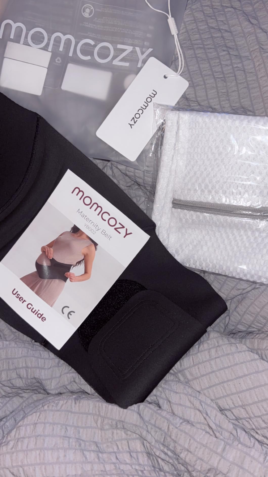Momcozy Belly Bands for Pregnant Women, One-Piece & Portable Pregnancy Belly Band with Ergonest Back Support & Breathable Fabric - Adjustable Maternity Belt for Small/Round/High-Carrying Belly customer photo 2