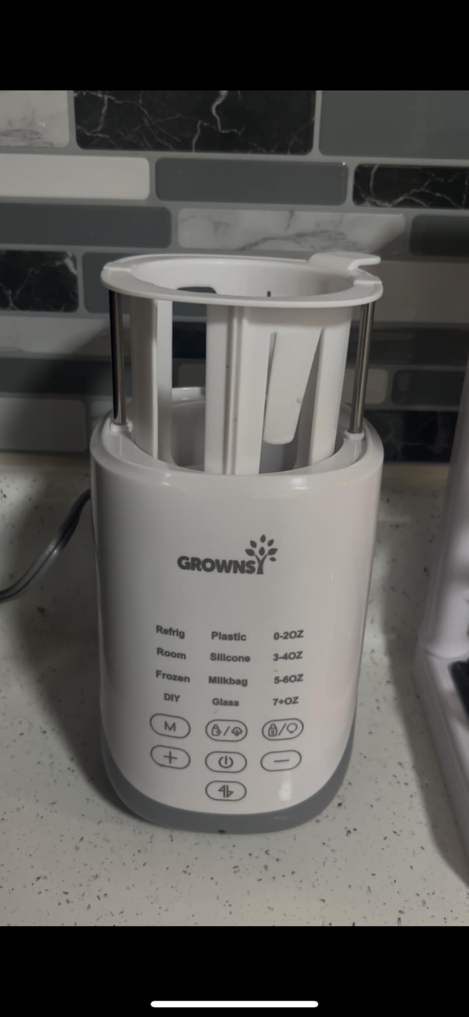 Grownsy Nutri Bottle Warmer with Innovative Auto-Lift Feature, Retain Fullest Nutrients Compact Baby Bottle Warmer, Fast & Even Heat, Always Right Temperature, Night Light for Nighttime Breastfeeding customer photo 1