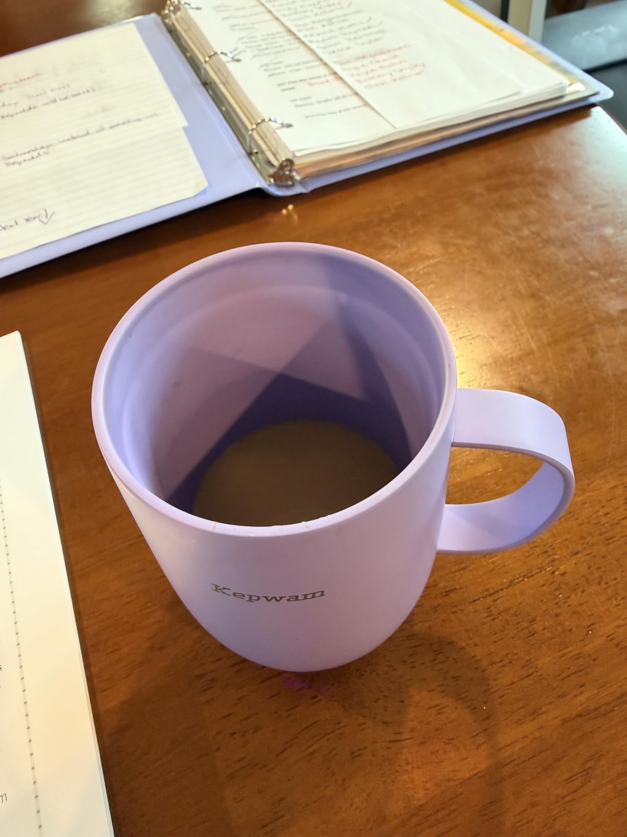 Kepwam Self Heating Coffee Mug T2, 16oz Smart Heated Coffee Mug, 150 Min Battery Life - Hot up to 149°F Temperature Control Coffee Mug Warmer, Gifts for Dad Mom (No APP) customer photo 1