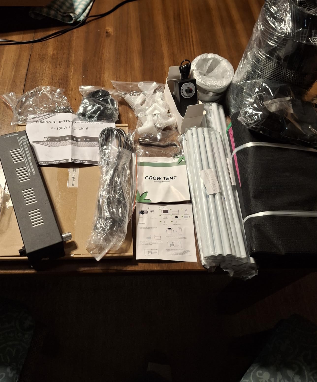 MELONFARM Grow Tent Complete System 2x2, Schedule Full Spectrum 100W LED Grow Light & Grow Tent Kit 24
