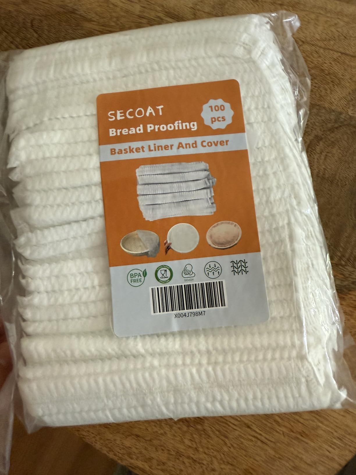 100 Pack Banneton Bread Proofing Basket Liner, 21