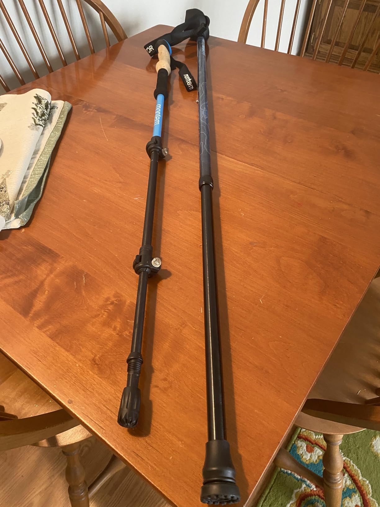York Nordic Big and Tall Motivator Walking Poles for Balance and Rehab - 2 Pieces - Strong Push Button Locks, Detachable Rubber Feet, Travel Bag - for Heights 4' up to 7' feet and Weights up to 500lbs customer photo 2