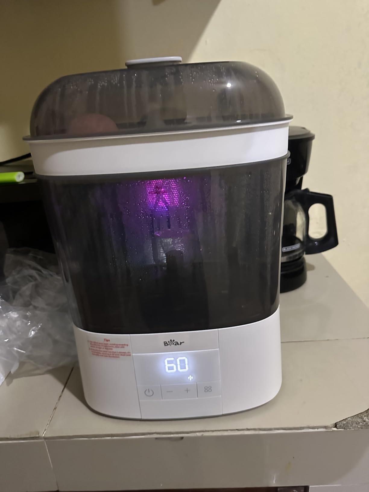 Bear Bottle Sterilizer and Dryer, 2 Layers Large Electric Steam Baby Bottle Sterilizer, Fast Bottle Sanitizer and Dryer for All Bottles & Accessories, Time-Saving Design customer photo 2