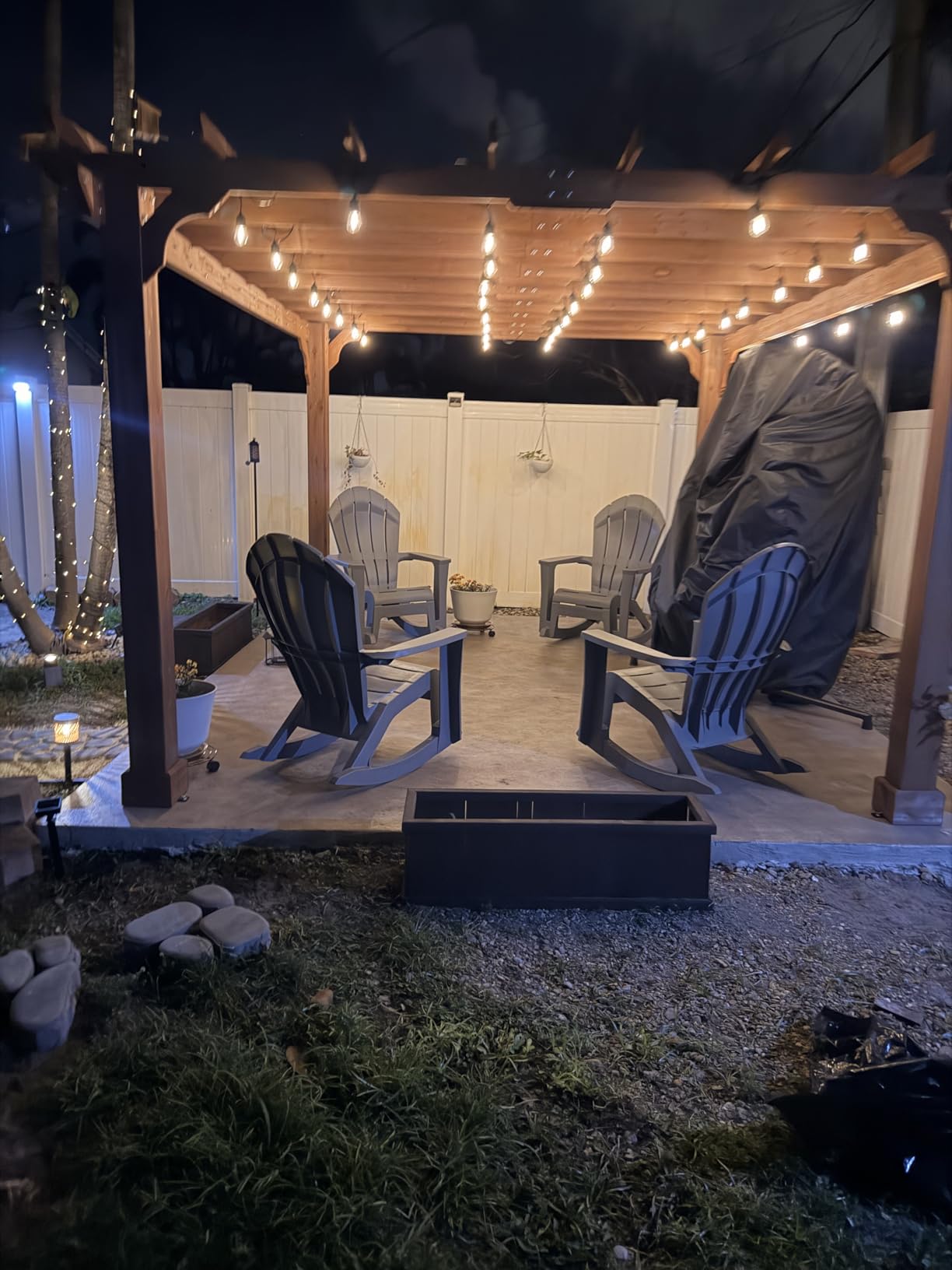 BlueWish 10' x 12' Patio Pergola, Cedar Wood Pergolas with Solid Structure, Pergola Kits, Outdoor Pergolas and Gazebos with Slatted Trellis Roof for Deck Backyard Grill Party Garden customer photo 2