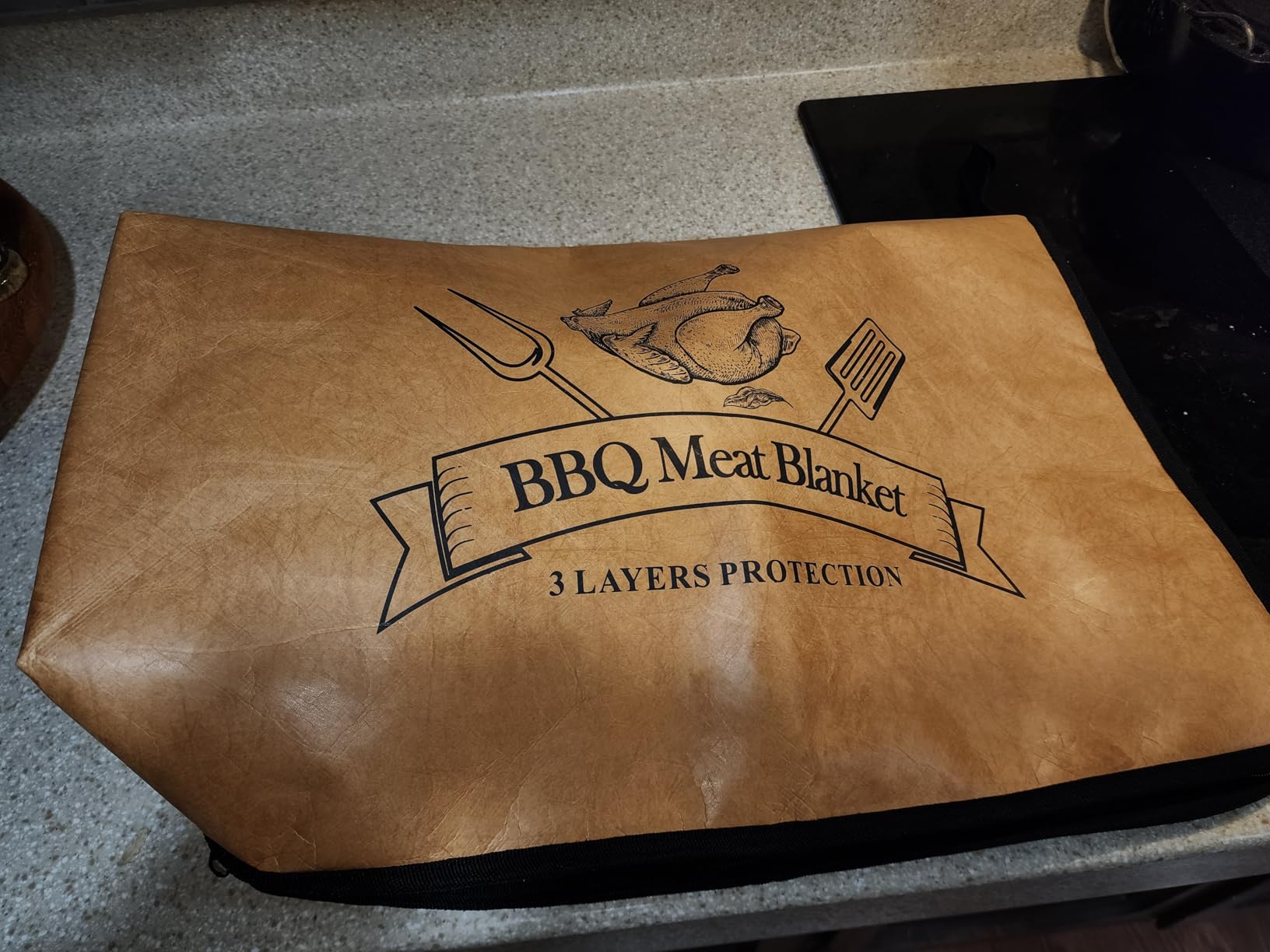 BBQ Blanket for Resting Meat - Insulated Blanket Bag for Large Briskets, Turkeys, Pork - Reusable Grilling Accessory & Birthday Gifts for Men, Dad, Grill Masters (21 inch) customer photo 1
