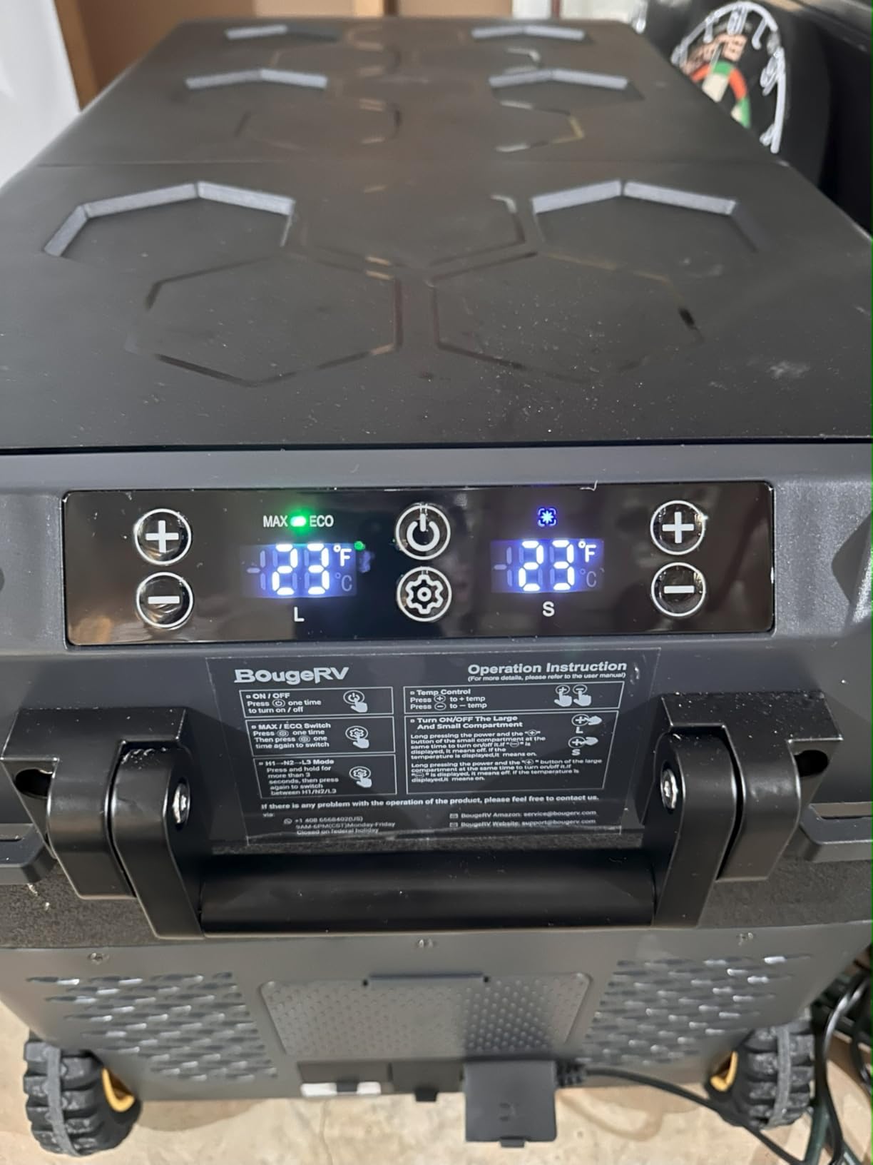 BougeRV 12 Volt Car Refrigerator, CRD2 43 Quart Portable Fridge Freezer with APP Control, -4°F to 68°F Dual Zone Compressor Electric Cooler 12/24V DC, 110~240V AC for Overlanding, Camping, RV, Truck customer photo 2