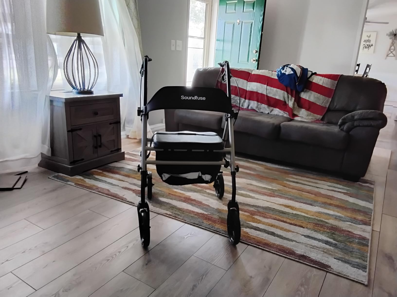 SOUNDFUSE Walkers for Seniors, Rollator Walker with Seat, 8