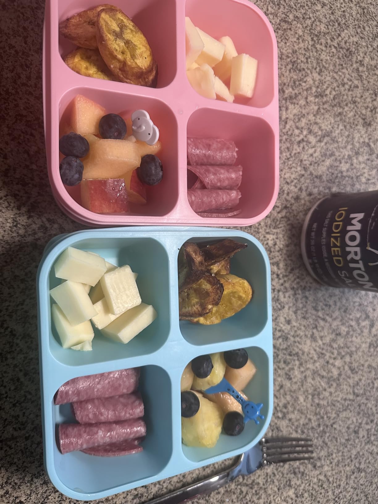 4 Pcs Snack Box Containers Set, Reusable 4 Compartment Lunchable Container with 2Pcs Sauce Containers, Stackable BPA-Free Bento Box for School, Work, Travel customer photo 1