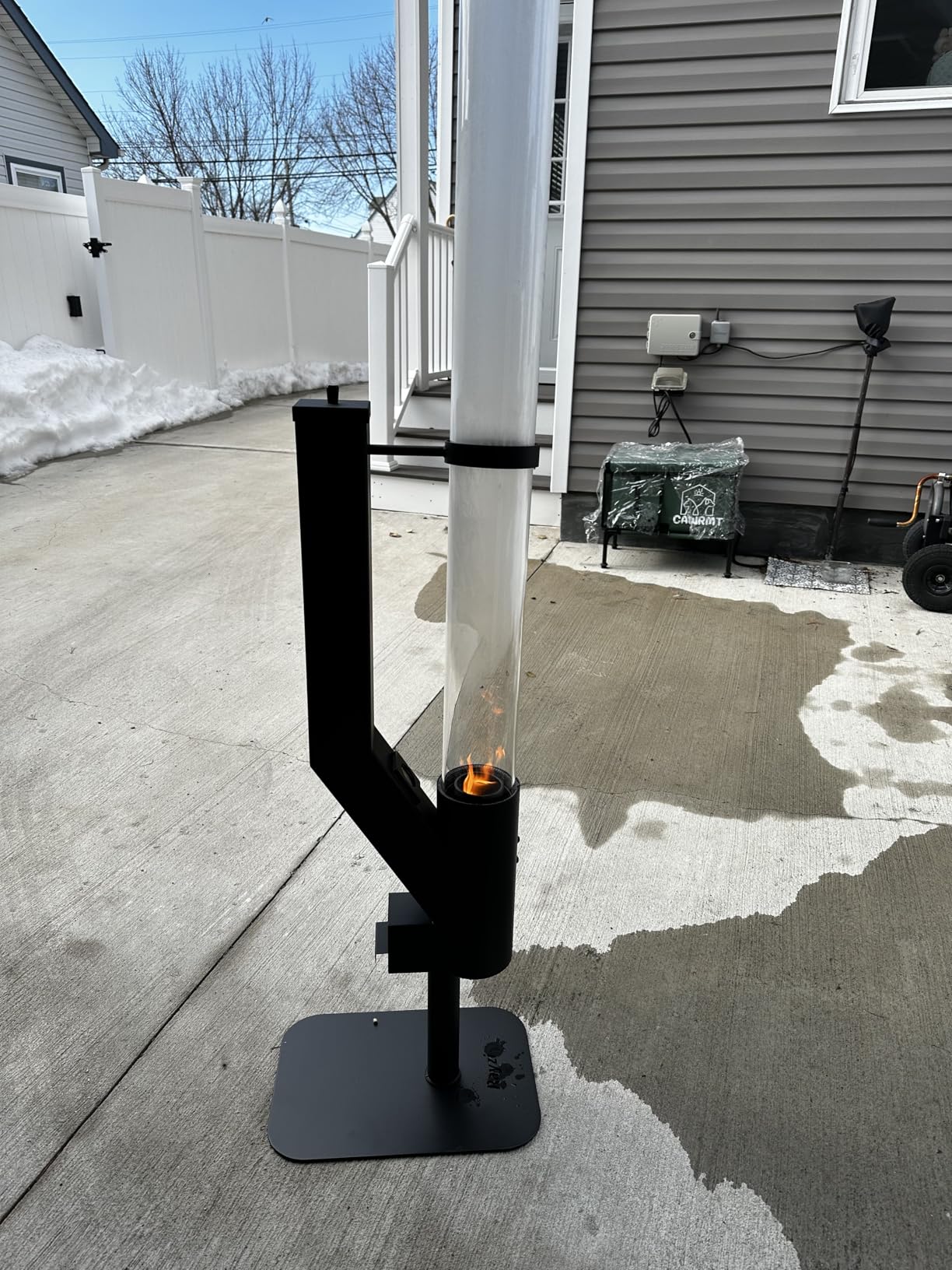Rayzi 58 Inch Pellet Stove, Patio Heater Wood Pellet Heater, Pellet Fire Pit for Outdoor - Smokeless Wood Pellet Burning Flame, Outside Backyard Bonfire, Fireplace for Camping Patio Garden Picnic customer photo 1