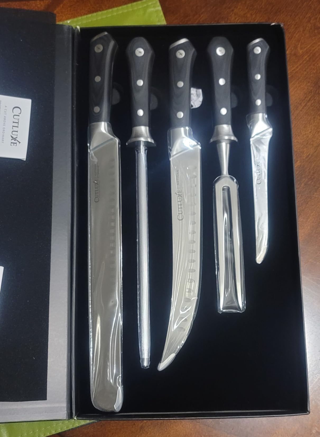 Cutluxe 5-Piece Butcher Knife Set - Slicing Carving Knife Set for Meat Cutting, Ultra Sharp German Steel, Full Tang, Ergonomic Handles - Artisan Series customer photo 2